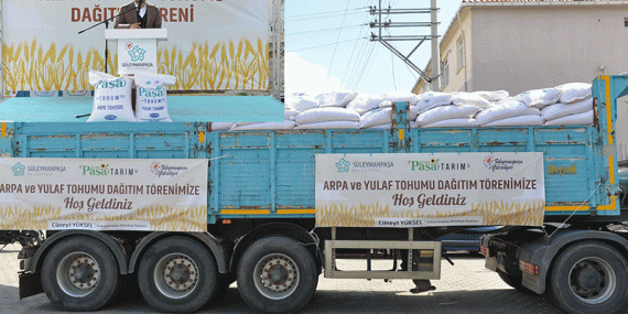 SÜLEYMANPAŞA BELEDİYESİNDEN 300 ÇİFTÇİYE YEM BİTKİSİ TOHUMU DESTEĞİ