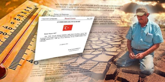 KURAKLIK NEDENİYLE YÜZDE 30 VE ÜZERİ VERİM KAYBI YAŞAYAN ÇİFTÇİLERE DESTEKLEME ÖDEMESİ YAPILACAK