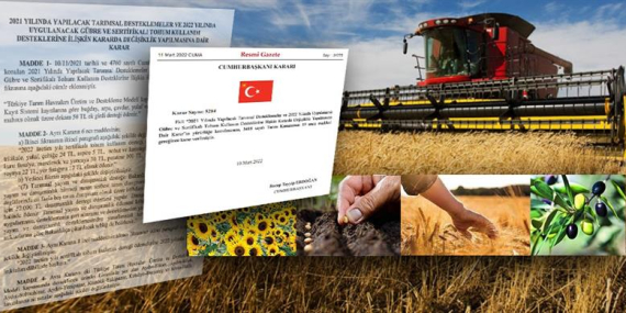 2022 TARIMSAL DESTEK MİKTARI 29 MİLYAR LİRAYA YÜKSELTİLDİ
