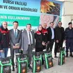 Bursa’da üreticilere dağıtılan ayçiçeği tohumları