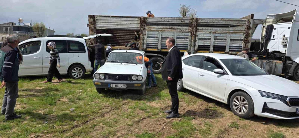 Dicle’de çiftçilere fıstık çöğürü fidanı dağıtımı