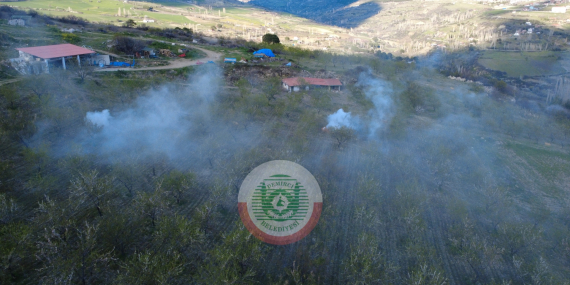 Demirci badem üreticileri don nöbetinde